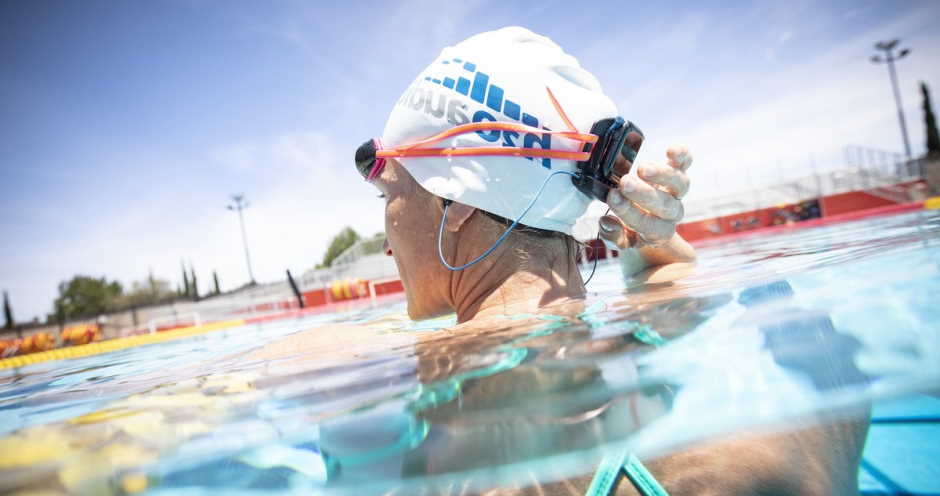 headphone inside the water